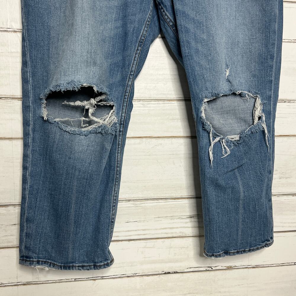 Abercrombie & Fitch Ankle Straight Jeans Plus Size 18 Short Light Wash Denim - Picture 7 of 9